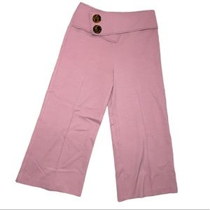 Pink Topshop Capris with large buttons